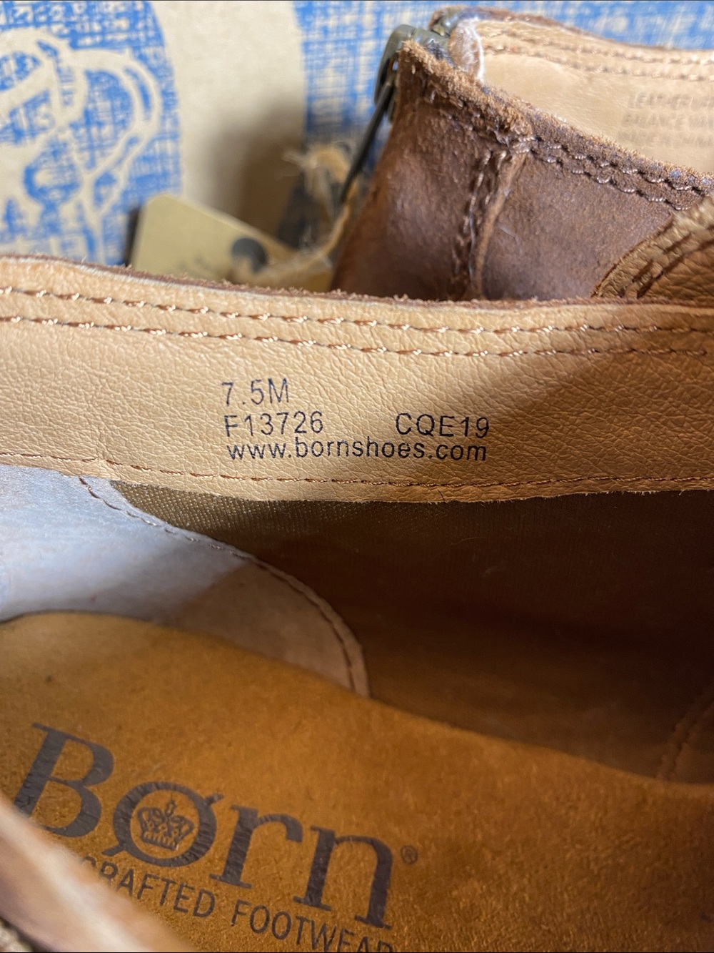 Born Sylvia Women’s Rust (Tobacco) Distressed Suede Ankle Boots - size 7.5 NWT - Picture 2 of 12